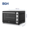 Horno eléctrico BGH BHE80M25I 80 litros 2200W Negro Horno eléctrico BGH BHE80M25I 80 litros 2200W Negro