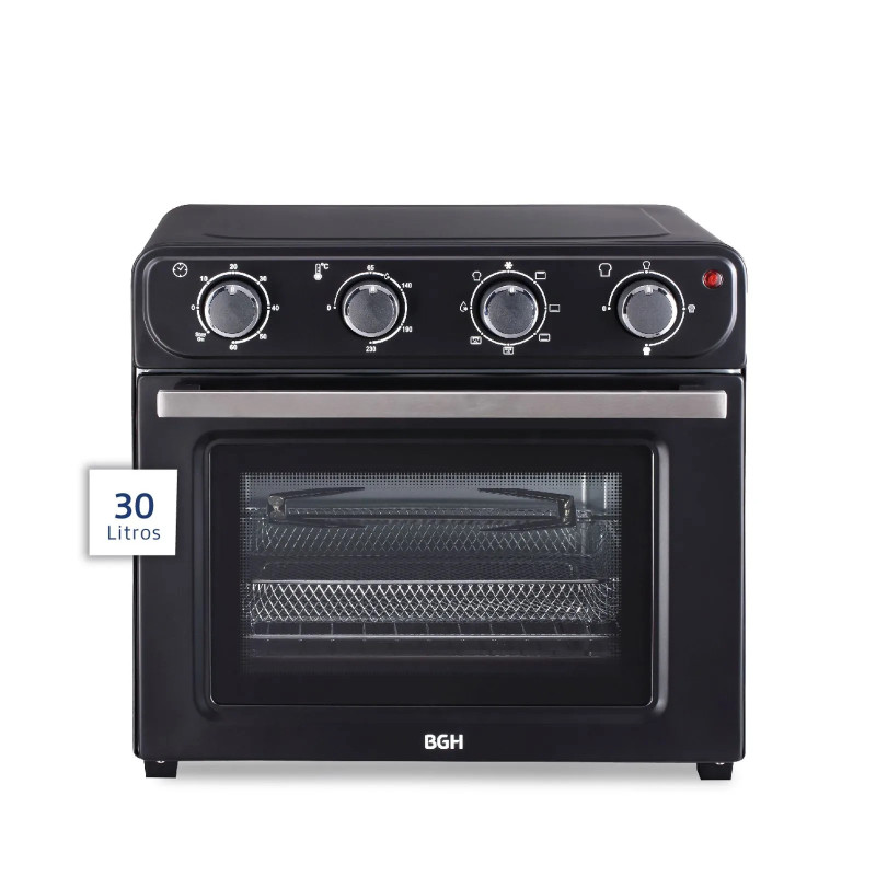 Horno y freidora de aire BGH BHE30FN24T 30 Litros 1600W Negro