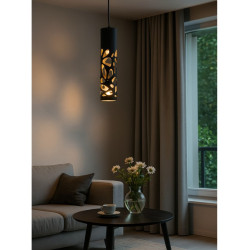 Colgante FERROLUX TECNO Tubo para 1 luz GU10 negro