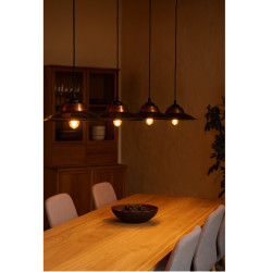 Colgante FERROLUX para 1 luz E27 chapa cobre viejo