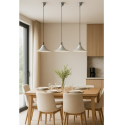 Colgante FERROLUX para 1 luz E27 chapa blanco