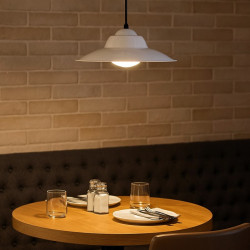 Colgante FERROLUX para 1 luz E27 chapa blanco