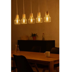 Colgante SAN JUSTO CARDALES mini jaula botella para 1 luz E27 blanco