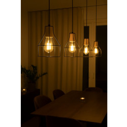 Colgante SAN JUSTO CARDALES mini jaula botella para 1 luz E27 negro