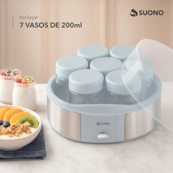 Yogurtera SUONO HOG0251 7 frascos de vidrio 200ml
