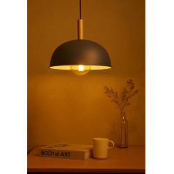 Colgante SAN JUSTO BARADERO para 1 luz E27 aluminio gris