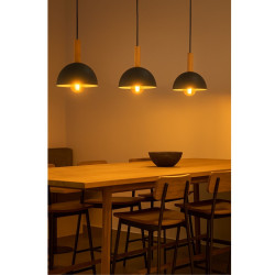 Colgante SAN JUSTO BARADERO para 1 luz E27 chapa gris