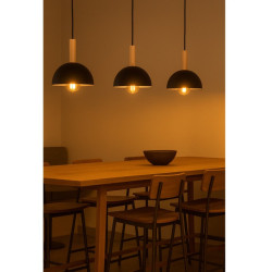 Colgante SAN JUSTO BARADERO para 1 luz E27 chapa negro