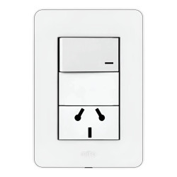 Conjunto armado JELUZ MITO punto y tomacorriente combinado 10A blanco