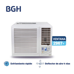 Aire acondicionado BGH BC35WFAW ventana 2967F 3450W solo frio