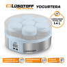 Yogurtera LUSQTOFF LQ-YT701 Digital 7 frascos de vidrio 210ml color celeste