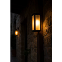 Farol SAN JUSTO ORIENT de pared 3 caras para 1 luz E27 negro