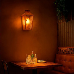 Farol SAN JUSTO MONSERRAT con reja y sombrero para 1 luz E27 oxidado