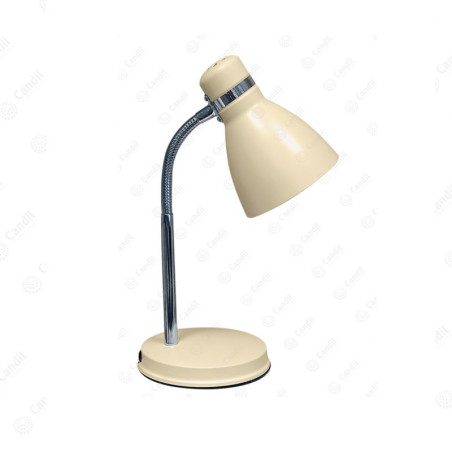 Lámpara de escritorio CANDIL PIPO flexible para 1 luz E27 beige