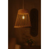 Colgante campana CARILUX para 1 luz E27 mimbre 42cm