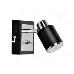 Aplique CANDIL JULITA para 1 luz GU10 con perilla de encendido negro