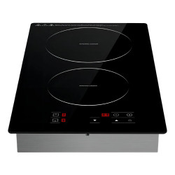 Anafe empotrable vitrocerámico KANJI KJB-EH2GL001 2 hornallas empotrable 3000W