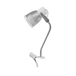 Velador SAN JUSTO LUJAN pinza para 1 luz E27 tulipa policarbonato blanco