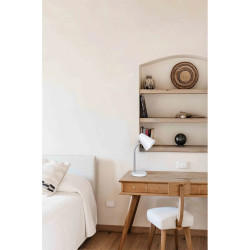 Lámpara de escritorio MARKAS ELEENA flexible para 1 luz E27 blanco