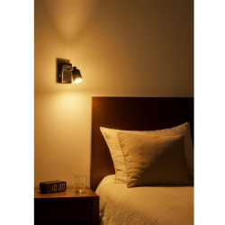 Aplique CANDIL JULITA para 1 luz GU10 con perilla de encendido negro