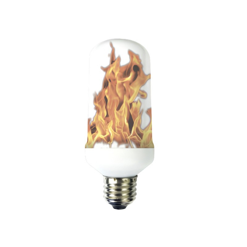 Lámpara simil llama TBCin E27 4W 230Vca E27 3000K luz cálida