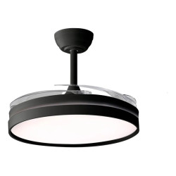 Ventilador de techo LILIANA VTHN603R retráctil 42' 130W paletas plásticas. Color negro