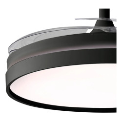 Ventilador de techo LILIANA VTHN603R retráctil 42' 130W paletas plásticas. Color negro