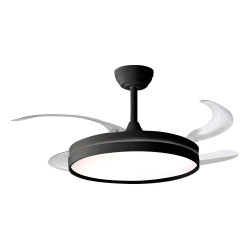 Ventilador de techo LILIANA VTHN603R retráctil 42' 130W paletas plásticas. Color negro