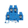 Borne doble piso ZOLODA a tornillo azul para conductor de 4MM
