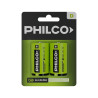 Pila D PHILCO alcalina grande blister 2 unidad