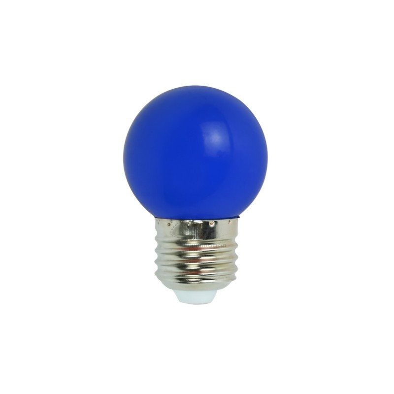 Lámpara led ILUMROS gota g45 1W E27 azul