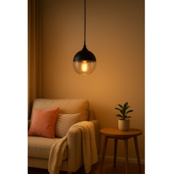 Colgante 180° ILUMINACIÓN MITTE para 1 luz E27 negro