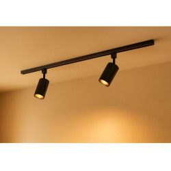 Aplique 180° ILUMINACIÓN LAVY RIEL para 1 luz GU10 cabezal regulable negro