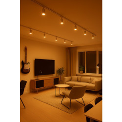 Riel 180° ILUMINACIÓN TRACKER aluminio 1 metro blanco