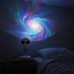 Velador proyector alien ILUMROS 5W USB c/control efectos varios