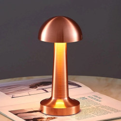 Velador led ILUMROS honguito 3W USB recargable 2700-6500K cobre