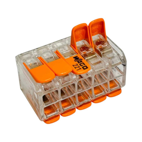 Conector empalme WAGO de 10 polos para cables de hasta 4mm