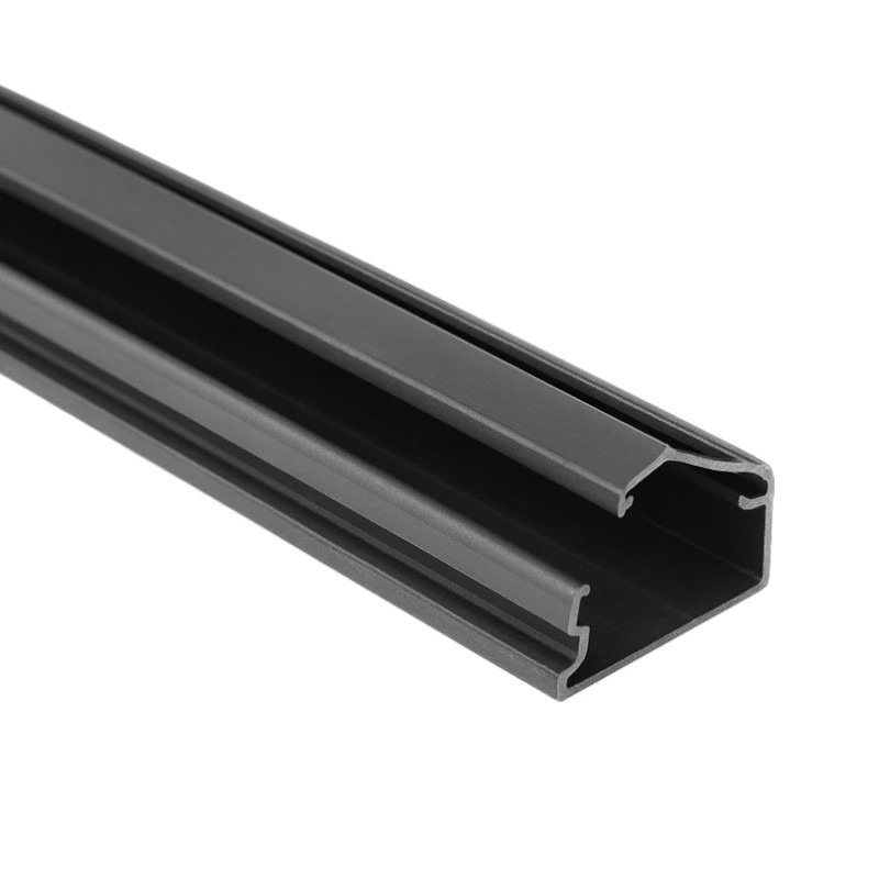 Cablecanal NERA negro 20x10 con tapa abisagrada y cinta autoadhesiva x 2MTS