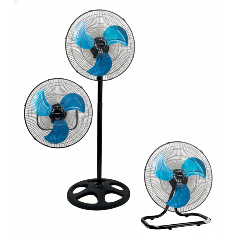 Ventilador de pie 3 en 1 CENTREX 18'' 100W paletas metálicas
