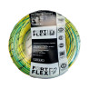 Cable unipolar FORTFLEX 2,5mm2 rollo por 100 metros verde amarillo CLASE 4 IRAM 2183