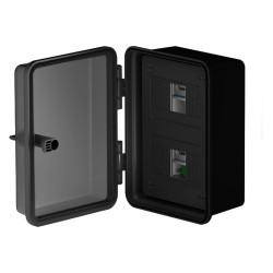 Gabinete NERA quadri energy para 12 Modulos DIN pvc con tapa fume 200x277x150mm