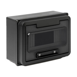 Caja para térmica NERA pvc 8 módulos de exterior con tapa negro