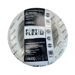 Cable unipolar FORTFLEX 2,5mm2 rollo blanco CLASE 4 IRAM 2183