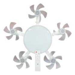 Ventilador dron con luz ILUMROS 60W 5 brazos c/control remoto