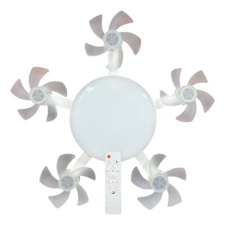 Ventilador dron con luz ILUMROS 60W 5 brazos c/control remoto