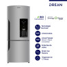 Heladera DREAN RZB520IJARX0 No Frost 520 litros freezer inferior y dispenser de agua y hielo gris