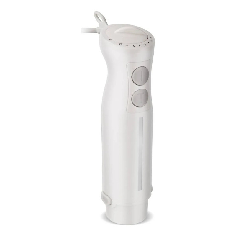 ATMA LICUADORA DE MANO 94LM8530P 600W ACERO INOX -BLANCA CON BOL PICADOR VASO MEDIDOR