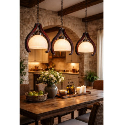 Colgante CARILUX CAMPO para 1 luz E27 con tulipa grande 25cm