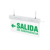 Señalizador Led MACROLED salida de emergencia flecha izquierda verde transparente
