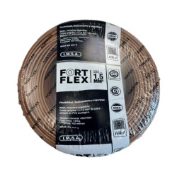 Cable unipolar FORTFLEX 1,5mm2 rollo por 100 metros marron CLASE 4 IRAM 2183